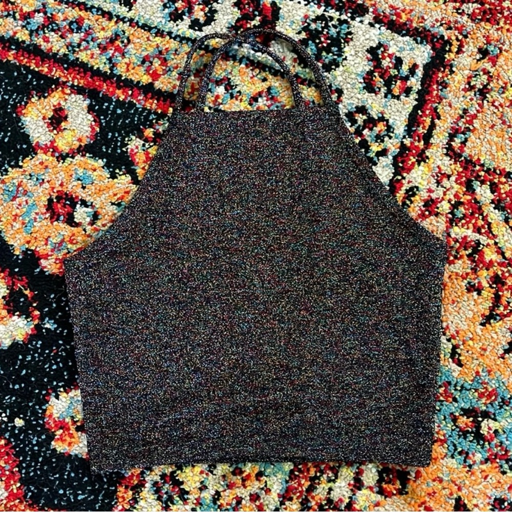 Sparkly Halter Crop Top